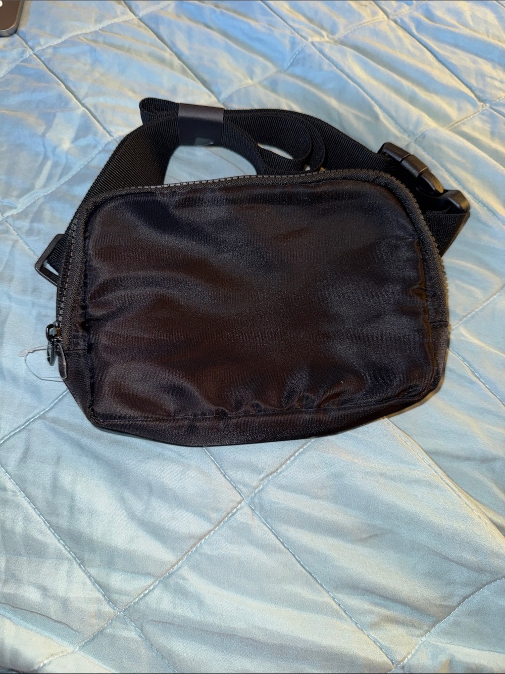 Unisex Black Nylon Belt Bag / Crossbody Fanny Pack - Minimalist Style